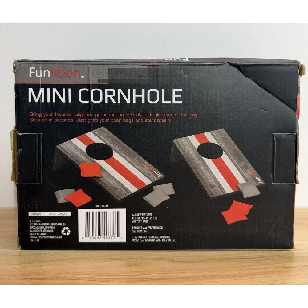 Funktion Desktop Cornhole Board Bean Bag Toss Mini Game Set Classic Toy Gift Men
